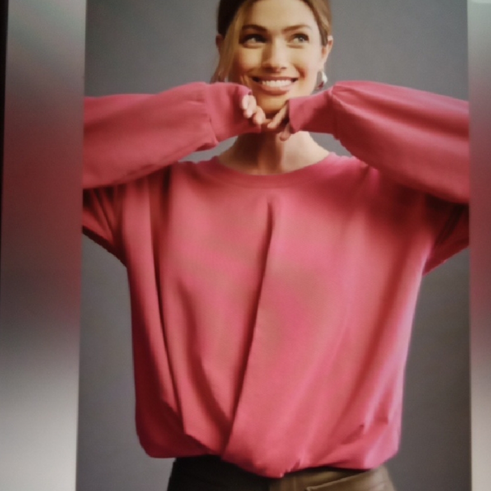 Maeve Twist Front Sweatshirt Anthropologie Standard Fit Womens Xs